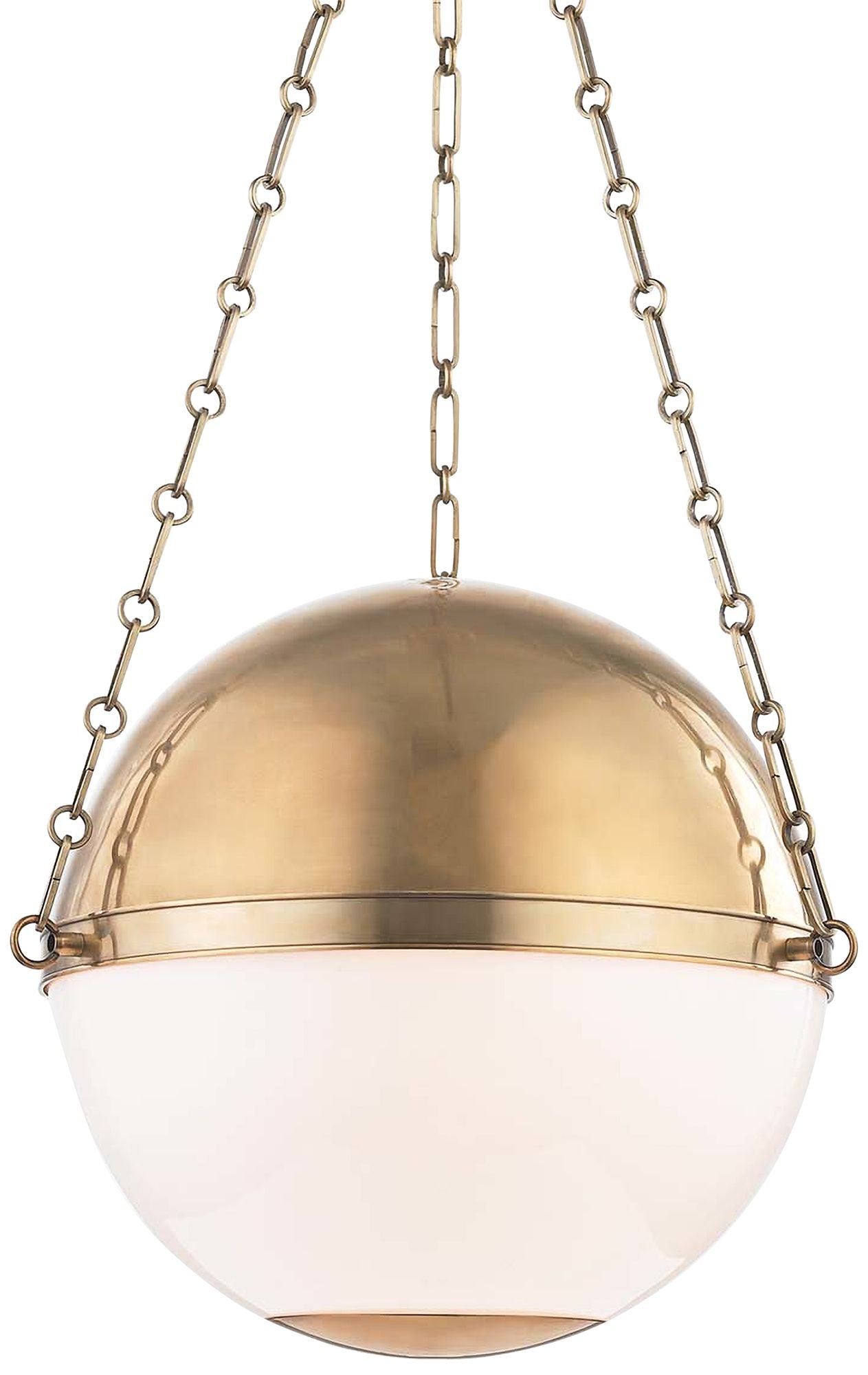 Sphere No.2 20 1/2" Wide Aged Brass Pendant Light