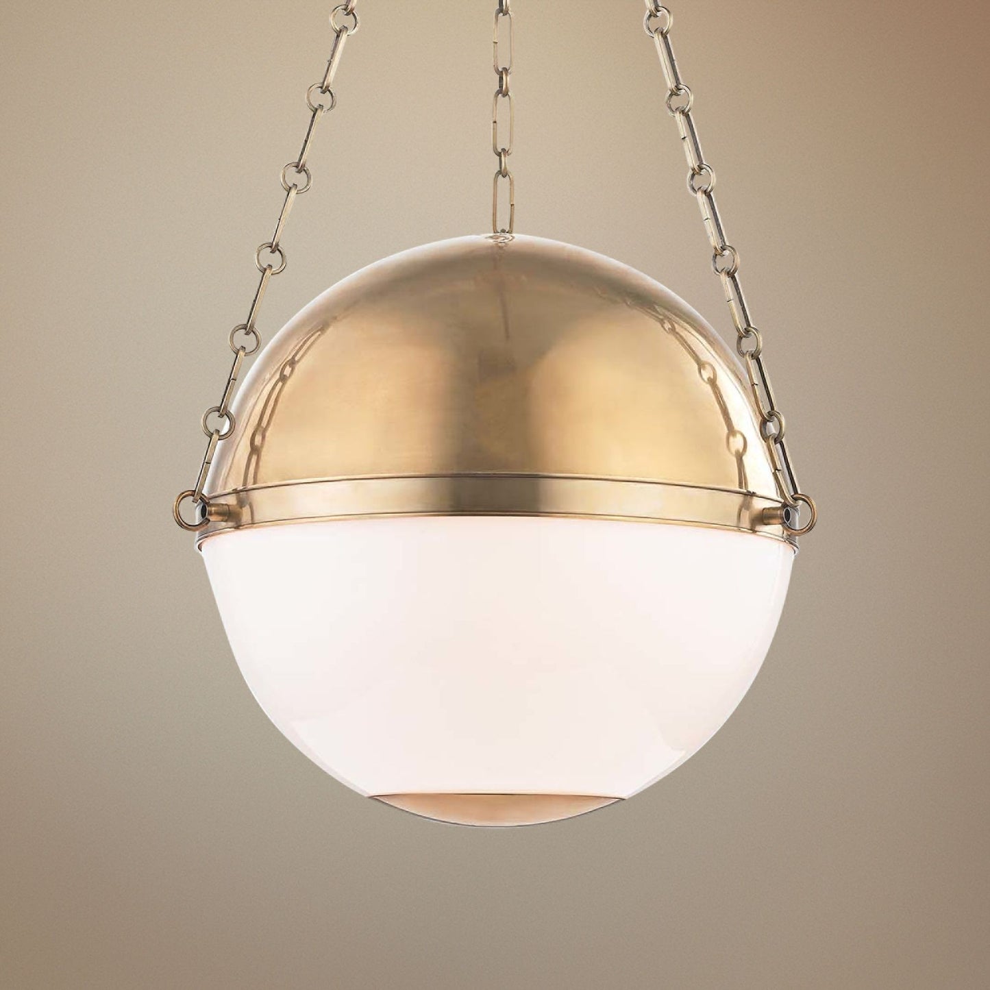 Sphere No.2 20 1/2" Wide Aged Brass Pendant Light