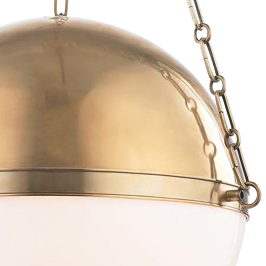 Sphere No.2 20 1/2" Wide Aged Brass Pendant Light