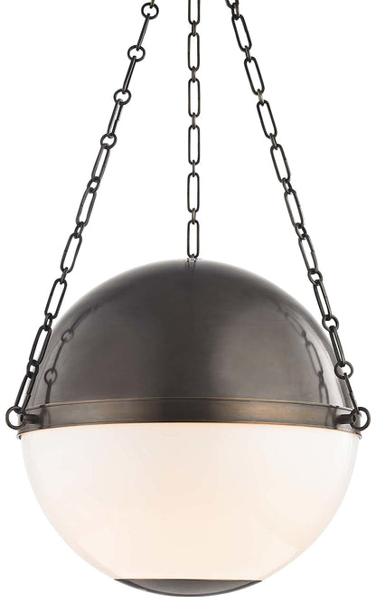 Sphere No.2 20 1/2" Wide Distressed Bronze Pendant Light