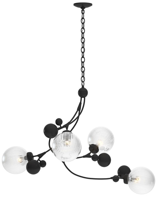 Sprig Pendant - Black Finish - Water Glass