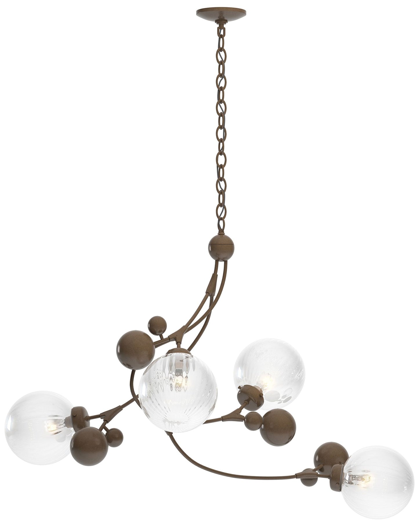 Sprig Pendant - Bronze Finish - Water Glass