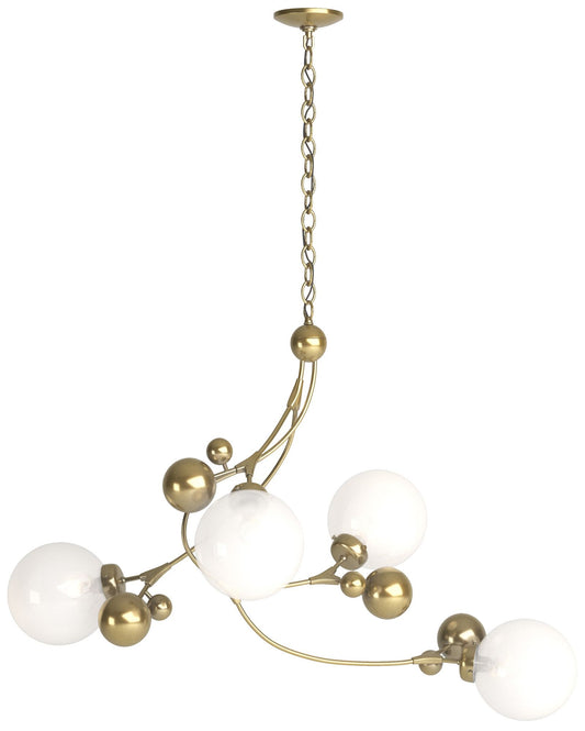 Sprig Pendant - Modern Brass - Opaline