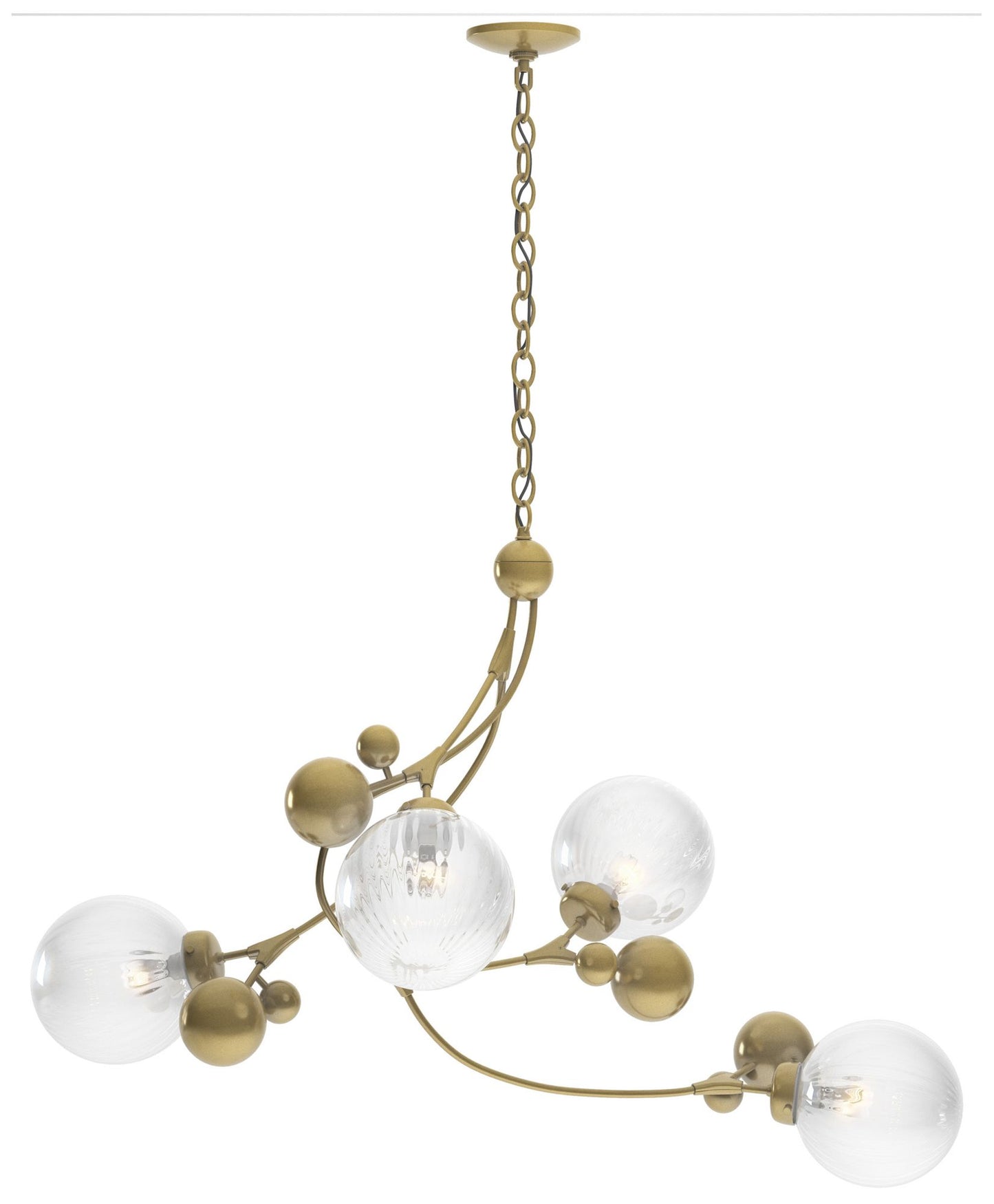 Sprig Pendant - Modern Brass - Water Glass