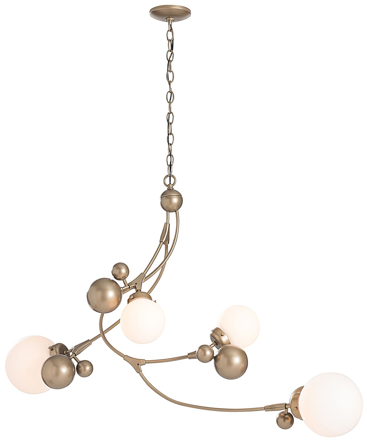 Sprig Pendant - Soft Gold Finish - Opal Glass