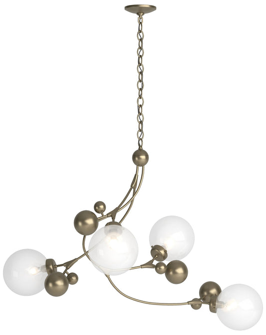 Sprig Pendant - Soft Gold Finish - Opaline