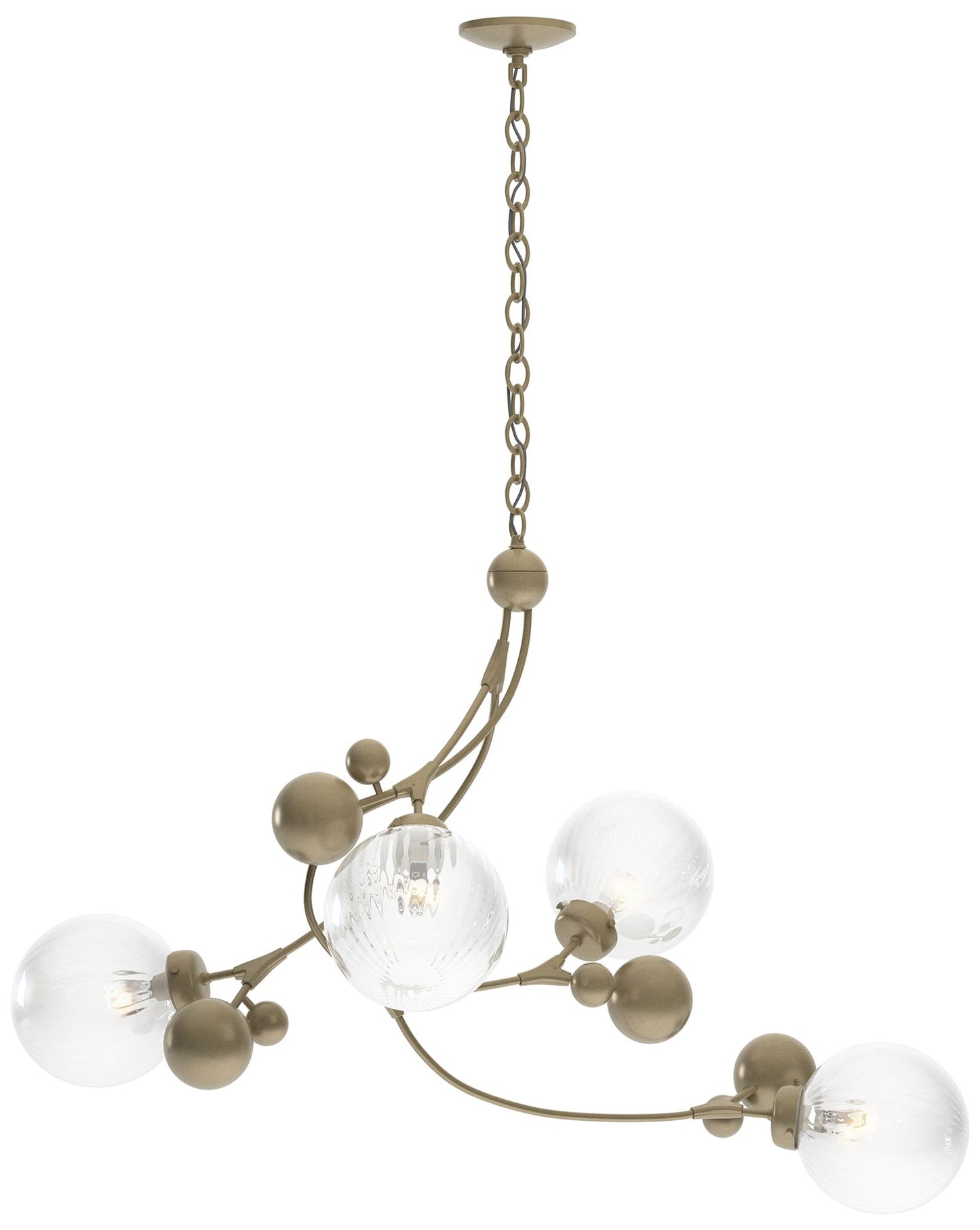 Sprig Pendant - Soft Gold Finish - Water Glass