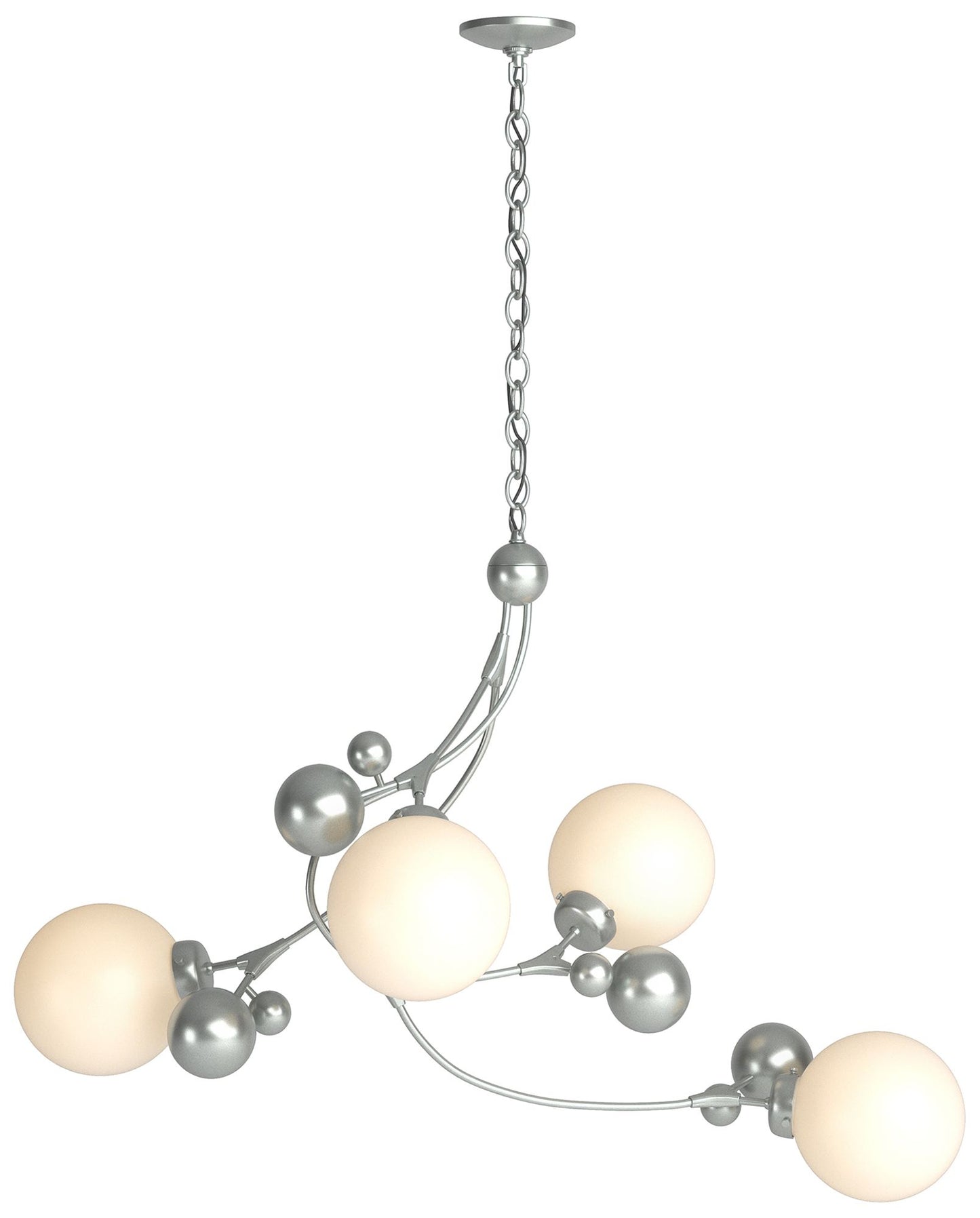 Sprig Pendant - Vintage Platinum Finish - Opal Glass