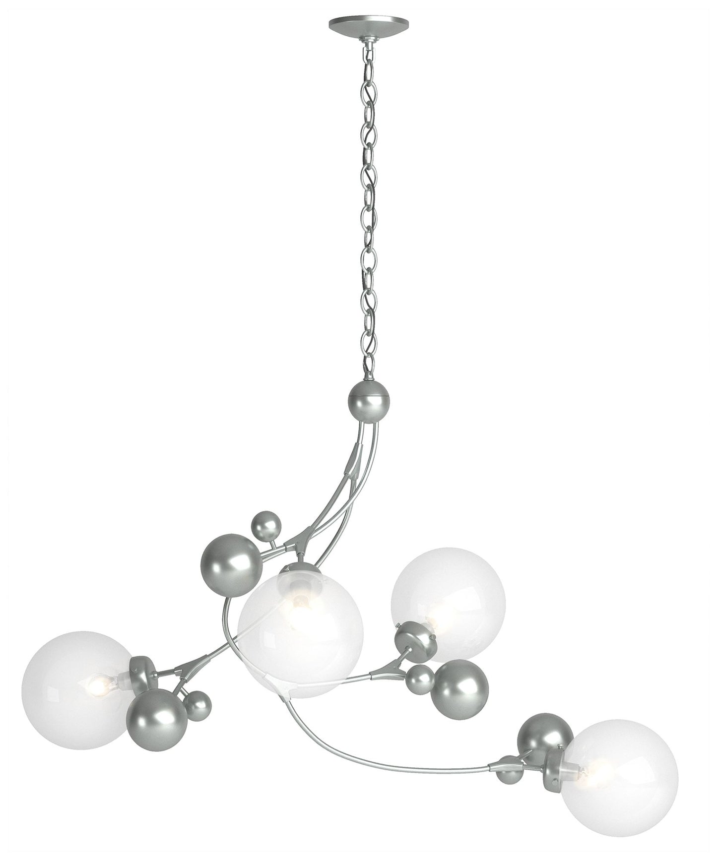 Sprig Pendant - Vintage Platinum Finish - Opaline