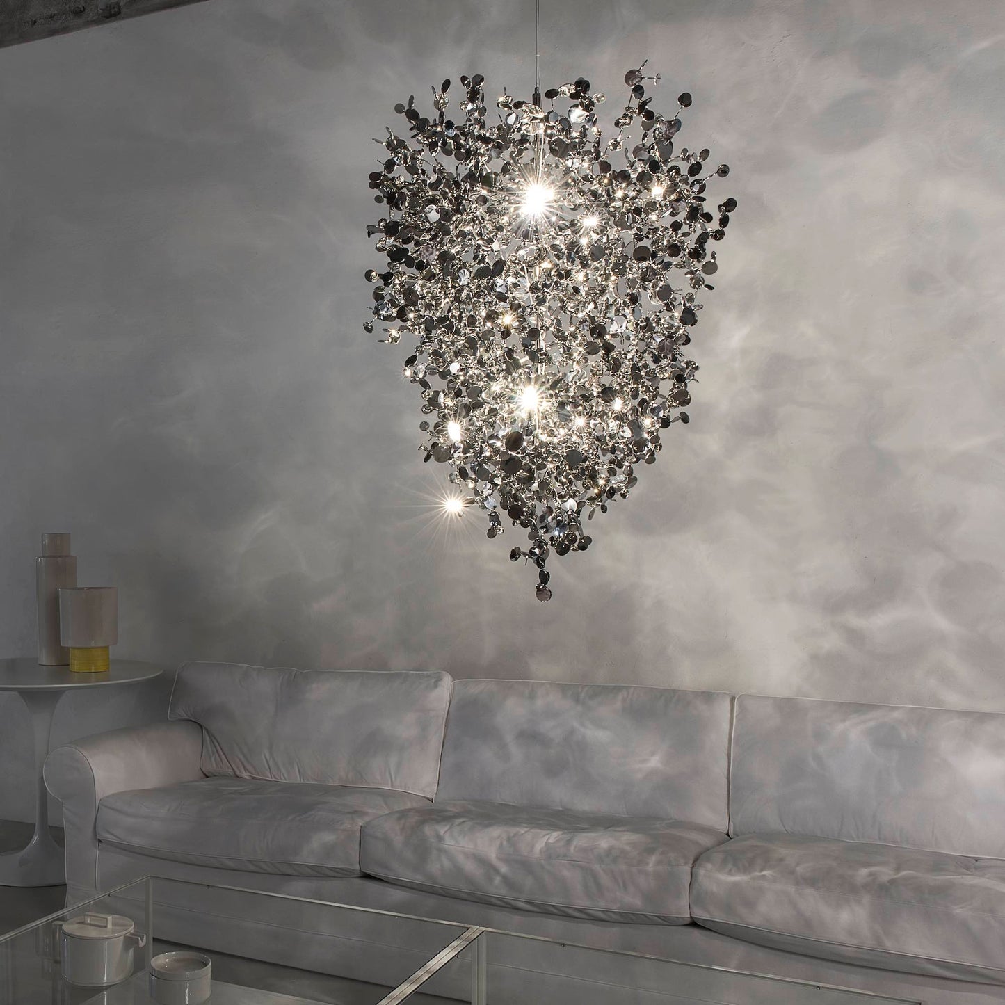 Stainless Steel Italian Designer Chandelier