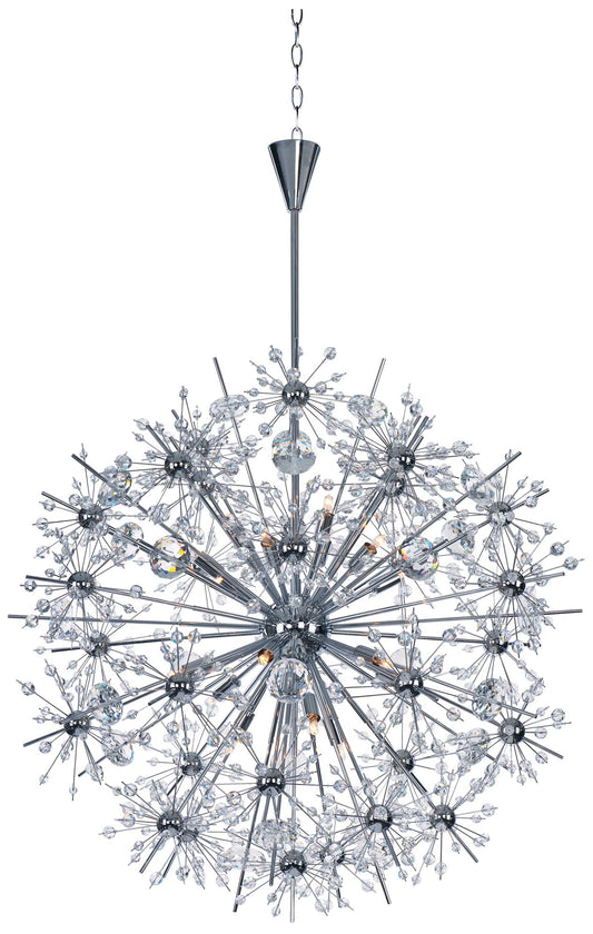 Starfire 18-Light 32" Wide Polished Chrome Chandelier