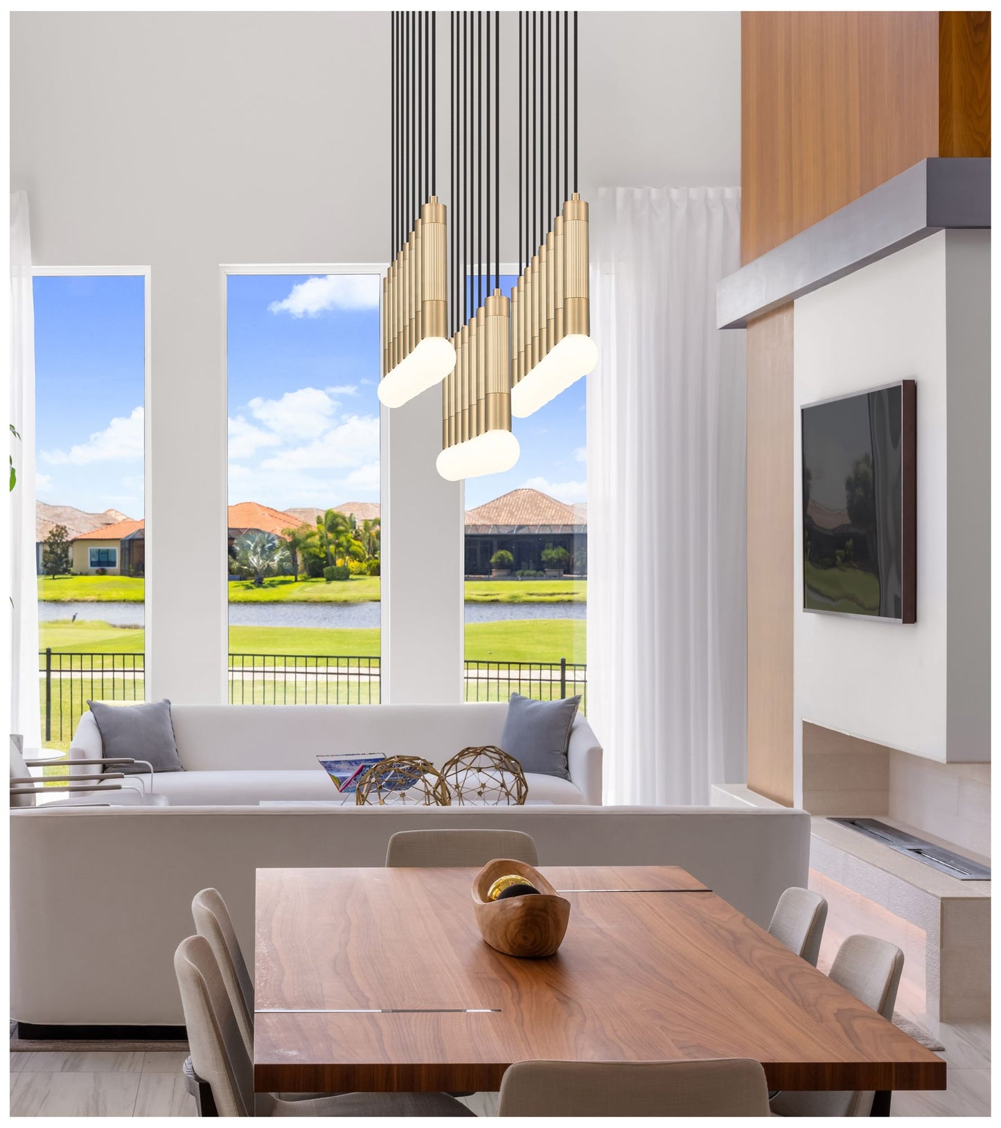 Stari by Z-Lite Modern Gold 23 Light Linear Chandelier