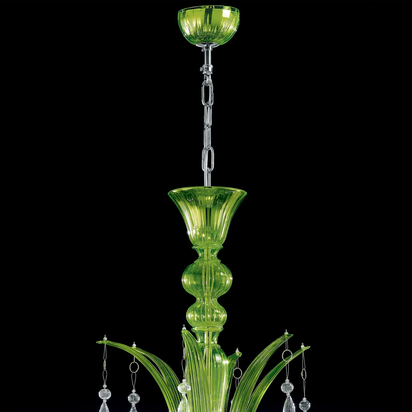 Statement Green Crystal Drop Chandelier