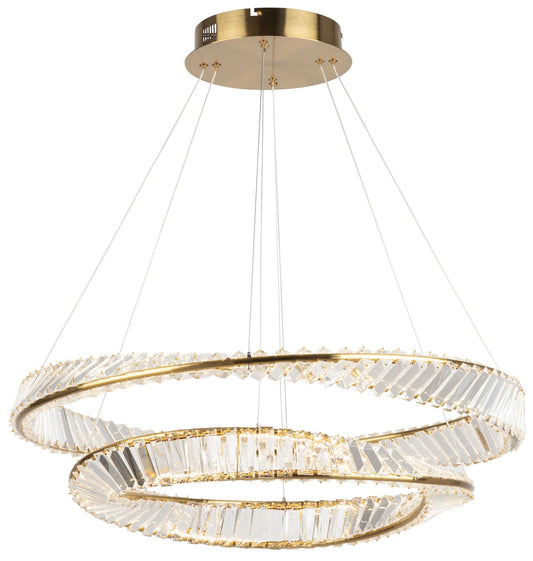 Stella 16" Wide Brushed Brass 65W LED Chandelier