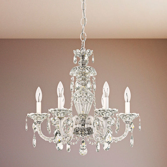 Sterling 22.5"H x 21"W 6-Light Crystal Chandelier in Polished Gol