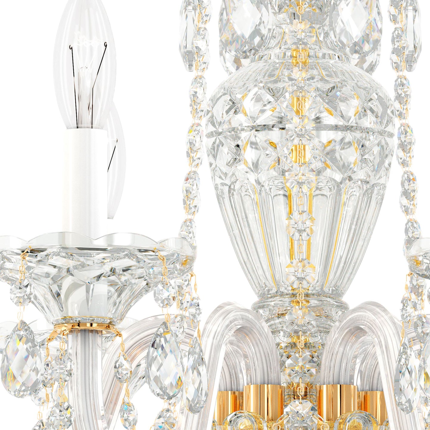 Sterling 22.5"H x 21"W 6-Light Crystal Chandelier in Polished Gol