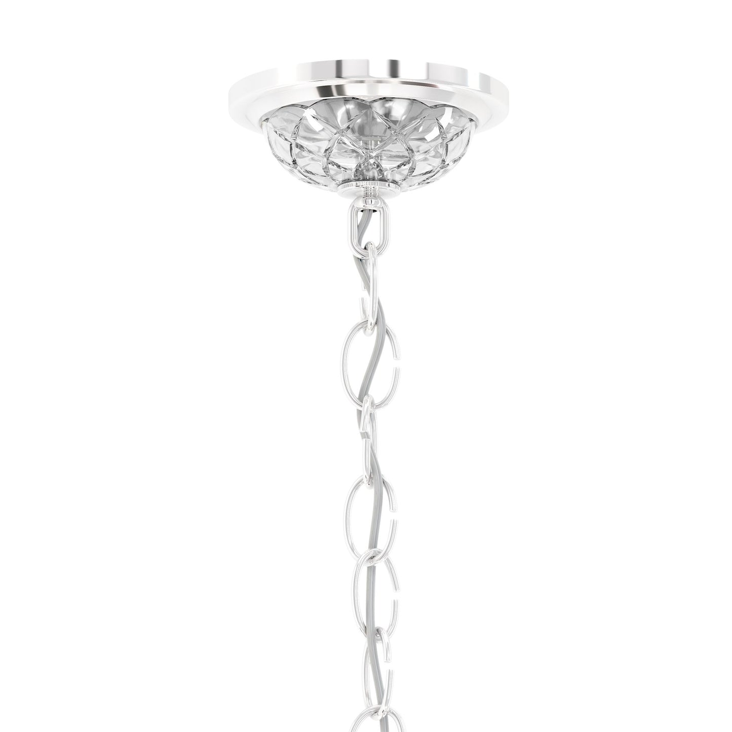 Sterling 6-Light Chandelier in Silver with Swarovski Crystal