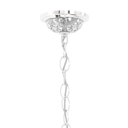 Sterling 6-Light Chandelier in Silver with Swarovski Crystal