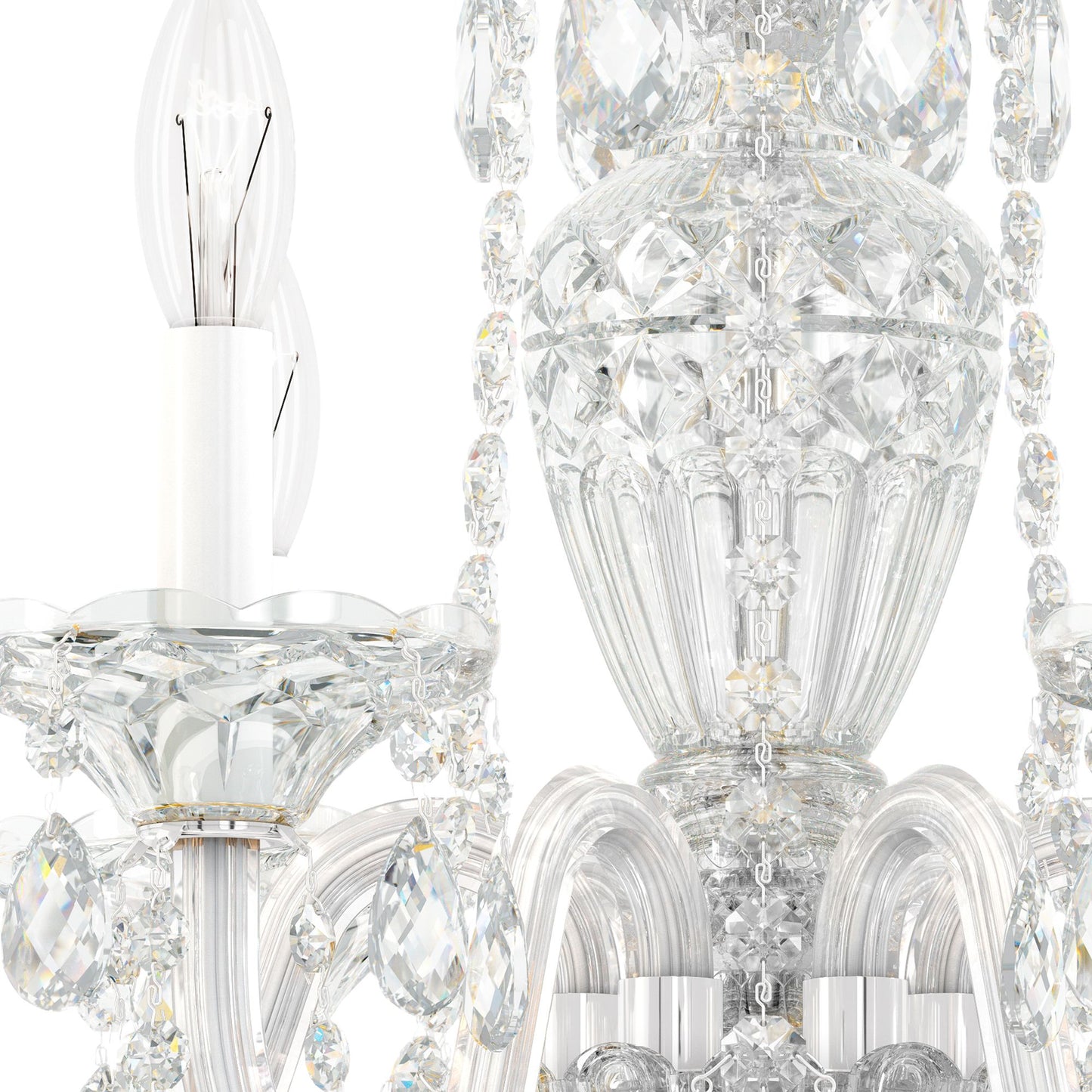 Sterling 6-Light Chandelier in Silver with Swarovski Crystal