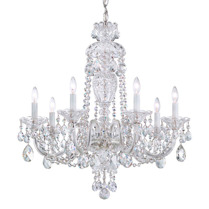 Sterling 7-Light Chandelier in Silver with Swarovski Crystal