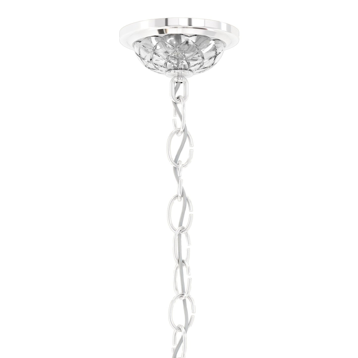 Sterling 7-Light Chandelier in Silver with Swarovski Crystal