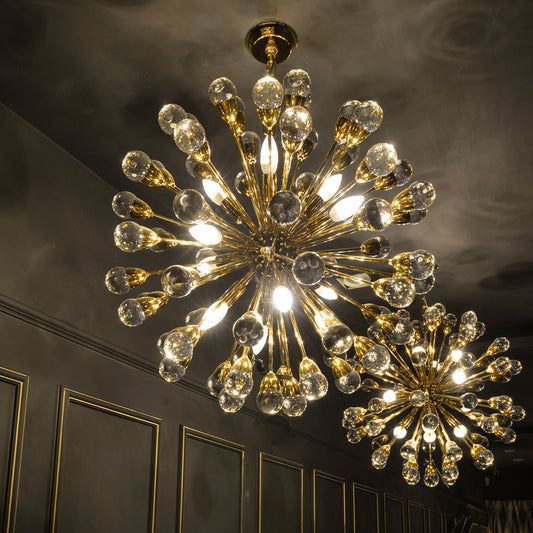 Striking Round Contemporary Chandelier