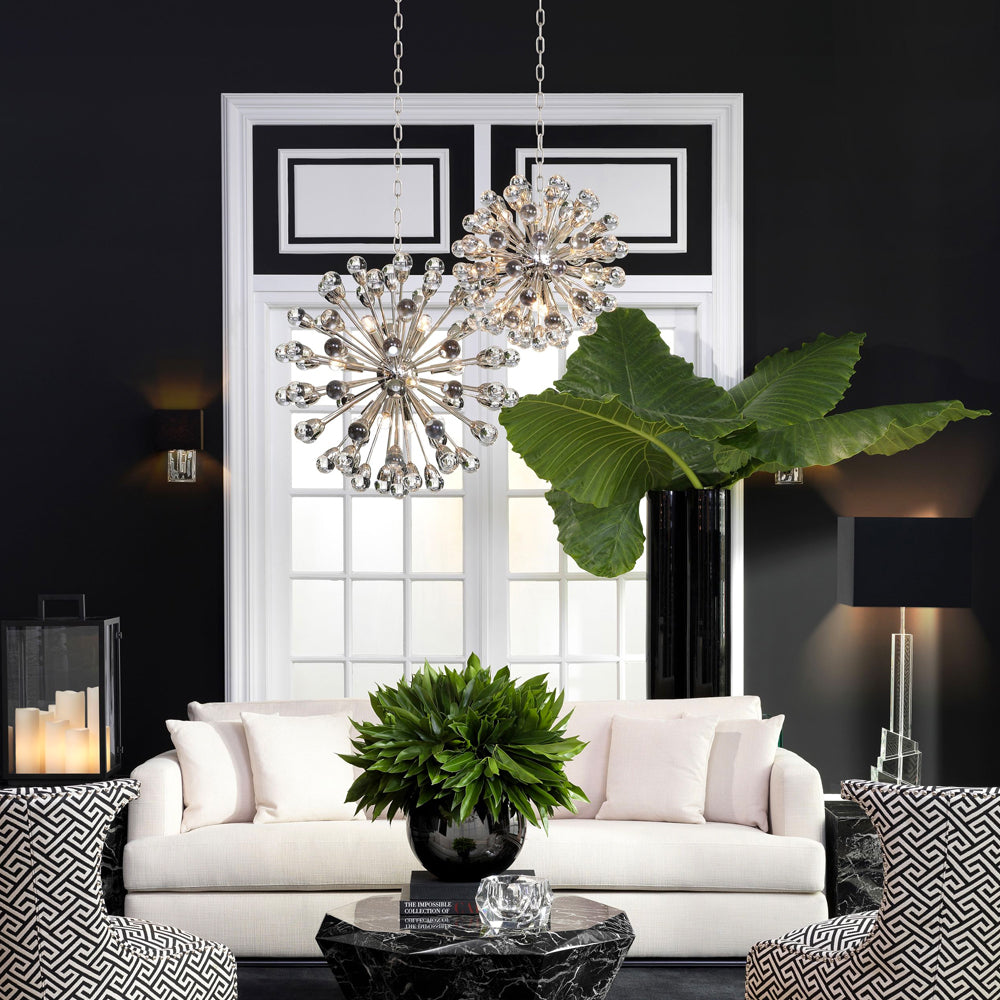 Striking Round Contemporary Chandelier