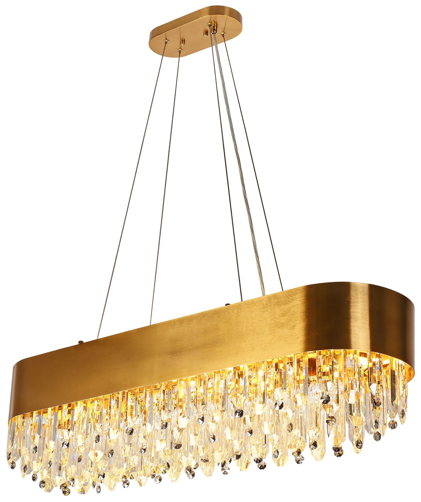 Sutella 10-Light Crystal Gold Island Chandelier