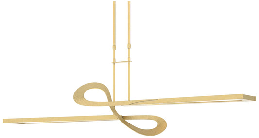 Switchback 49.8" Wide Modern Brass Short Height LED Pendant