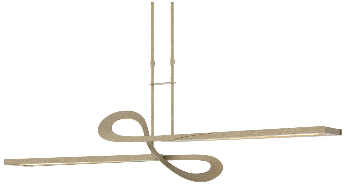 Switchback 49.8" Wide Soft Gold Long LED Pendant