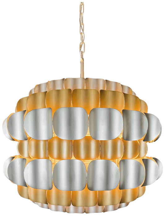 Swoon 6-Lt Pendant - Antique Gold/Gold Dust