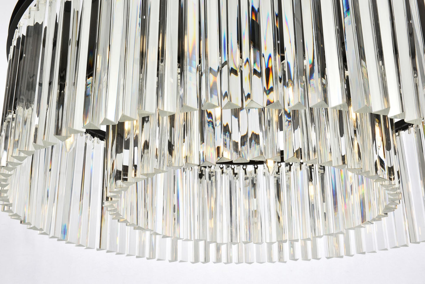 Sydney 10 Lt Matte Black Flush Mount Clear