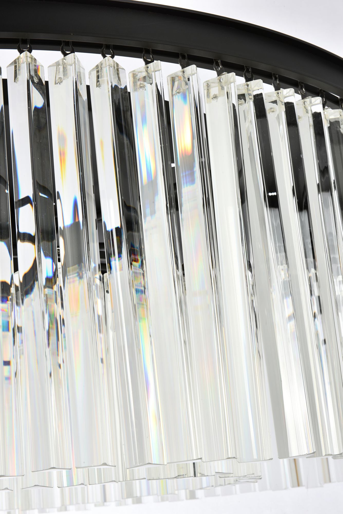 Sydney 10 Lt Matte Black Flush Mount Clear