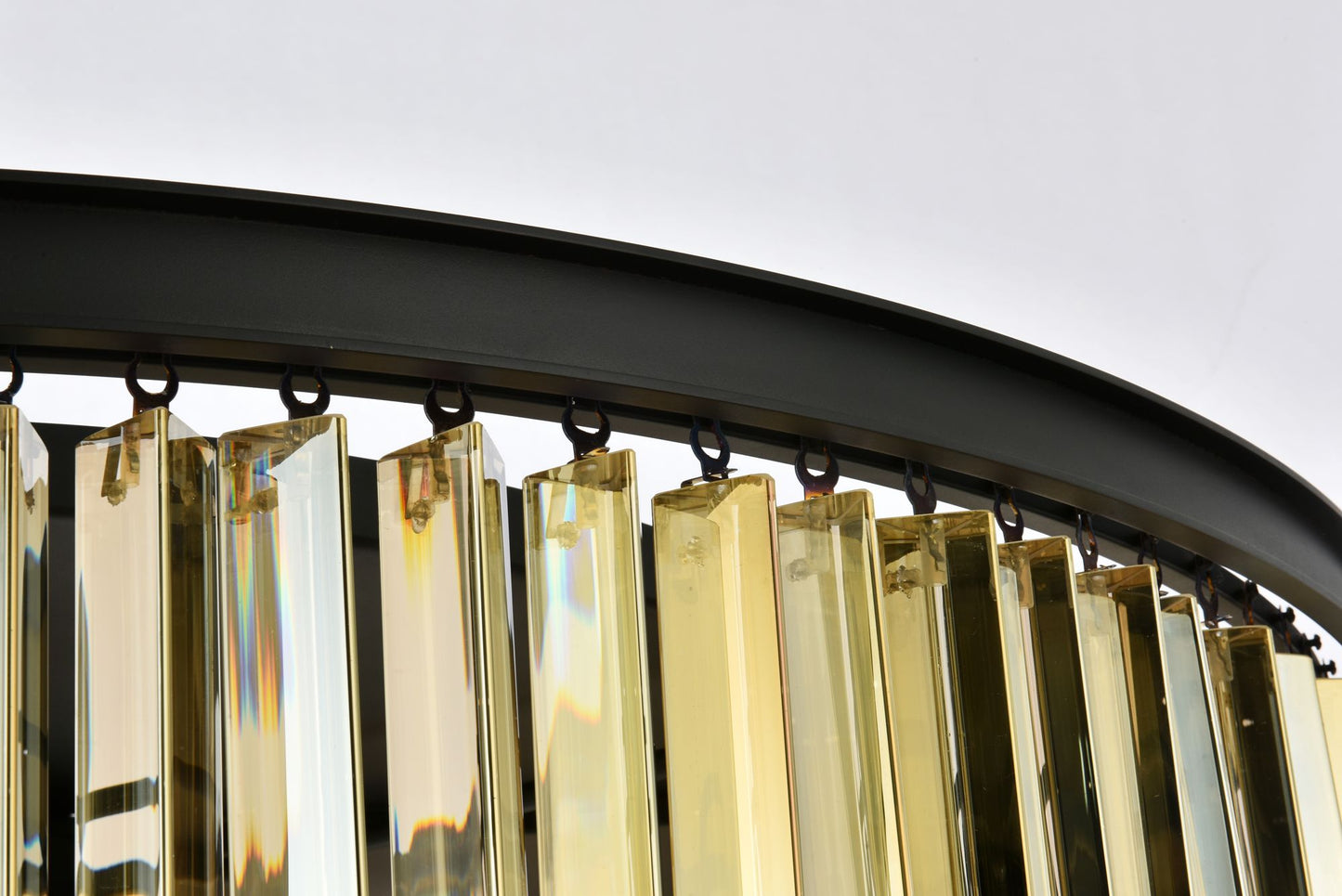 Sydney 10 Lt Matte Black Flush Mount Golden Teak