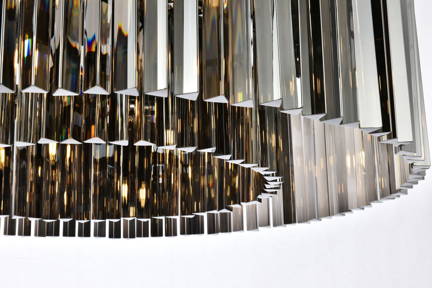 Sydney 10 Lt Matte Black Flush Mount Silver Shade (Grey)