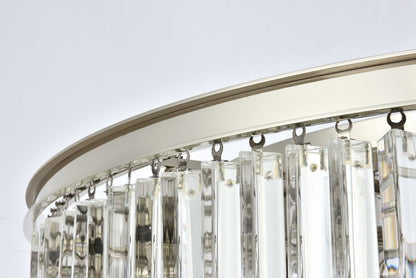 Sydney 10 Lt Polished Nickel Flush Mount Clear