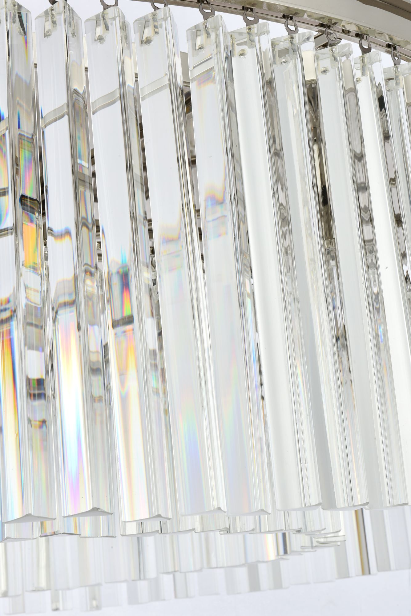 Sydney 10 Lt Polished Nickel Flush Mount Clear