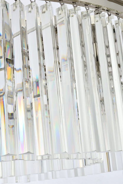 Sydney 10 Lt Polished Nickel Flush Mount Clear