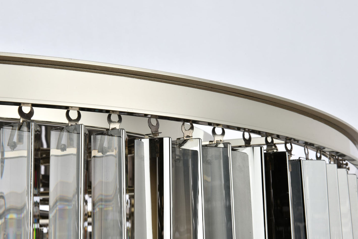 Sydney 10 Lt Polished Nickel Flush Mount Silver Shade (Grey)