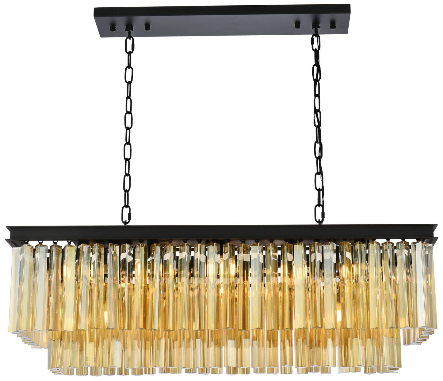 Sydney 12 Lt Matte Black Chandelier