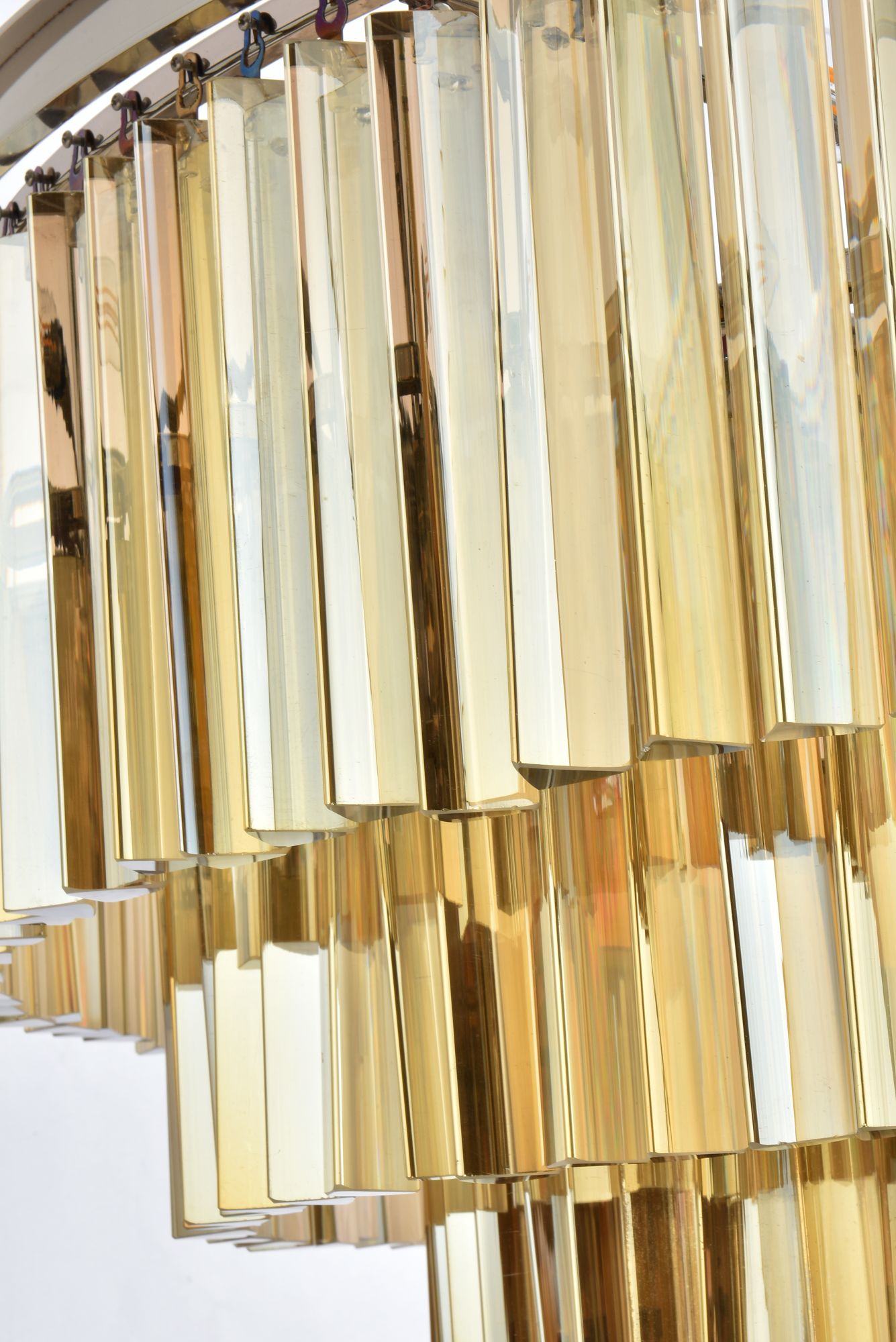 Sydney 33 Lt 44" Polished Nickel Chandelier Golden Teak