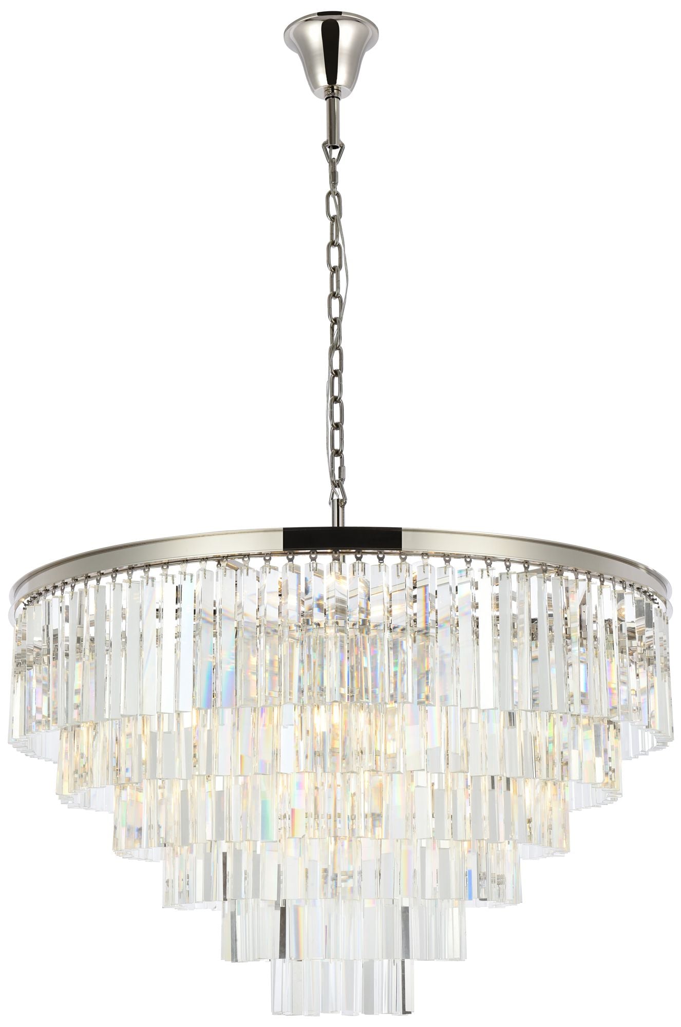 Sydney 33 Lt Polished Nickel Chandelier