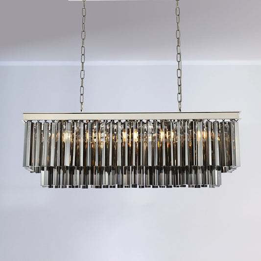 Sydney 40" Wide Polished Nickel 12-Light Linear Chandelier