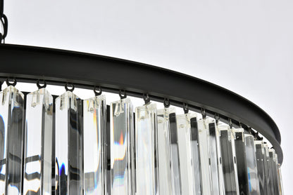 Sydney 43 1/2" Wide Matte Black Crystal 10-Light Chandelier