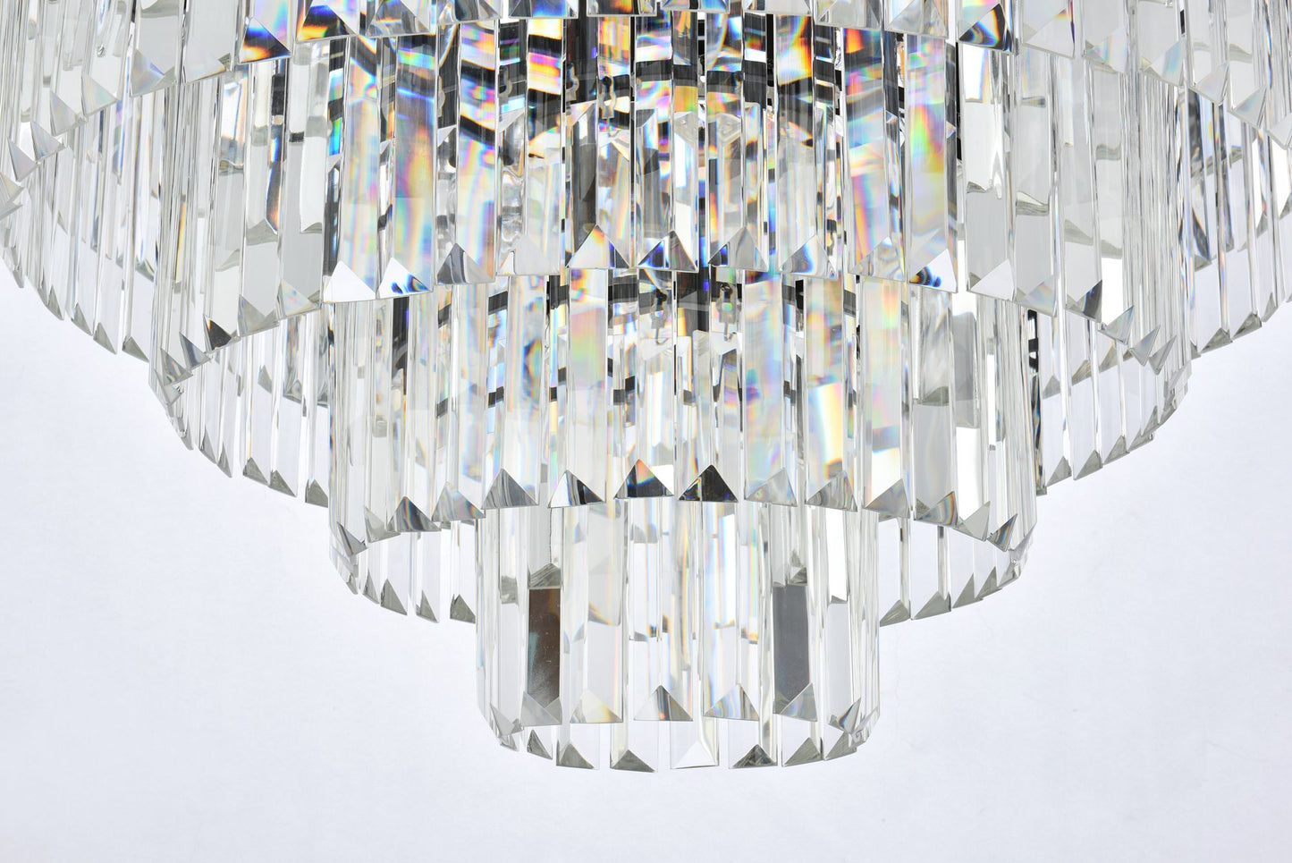 Sydney 44" Wide Matte Black and Crystal 33-Light Chandelier