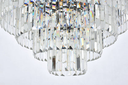 Sydney 44" Wide Matte Black and Crystal 33-Light Chandelier