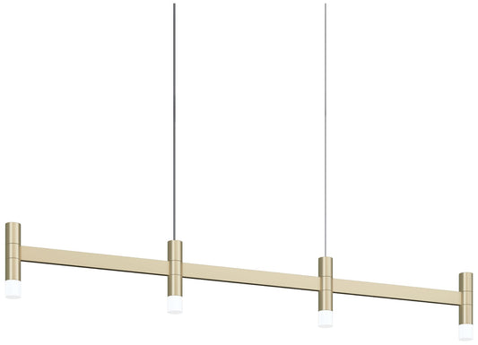 Systema Staccato 4-Light Linear Pendant w/20' Cord Painted Brass