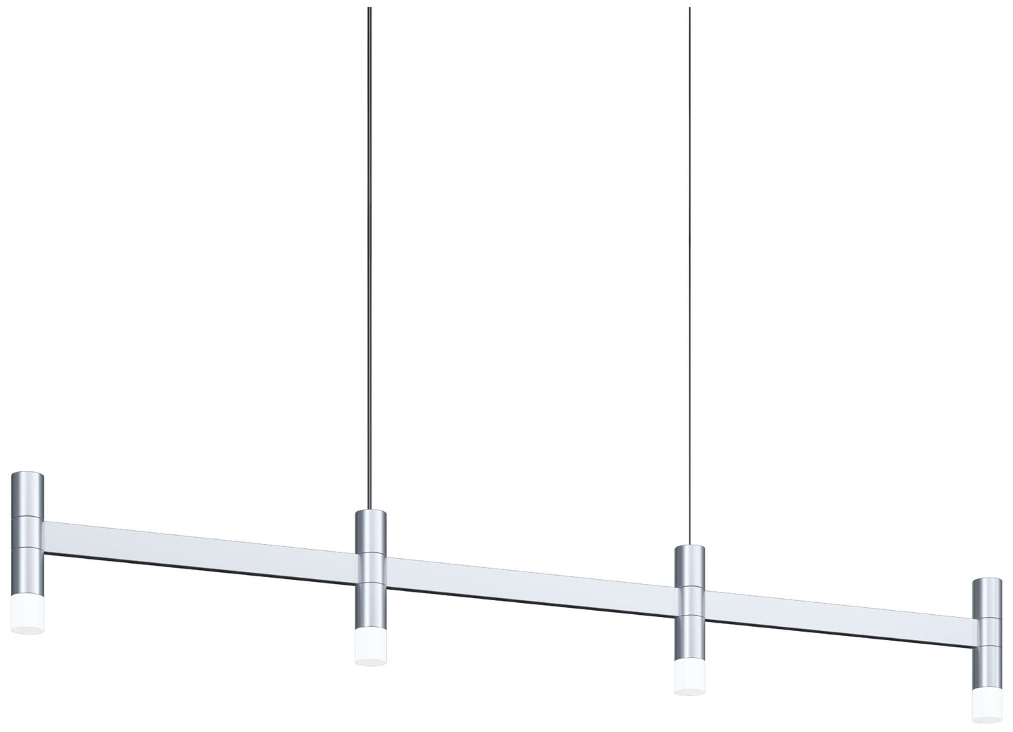 Systema Staccato 4-Light Linear Pendant w/20' Cord - Satin Aluminum