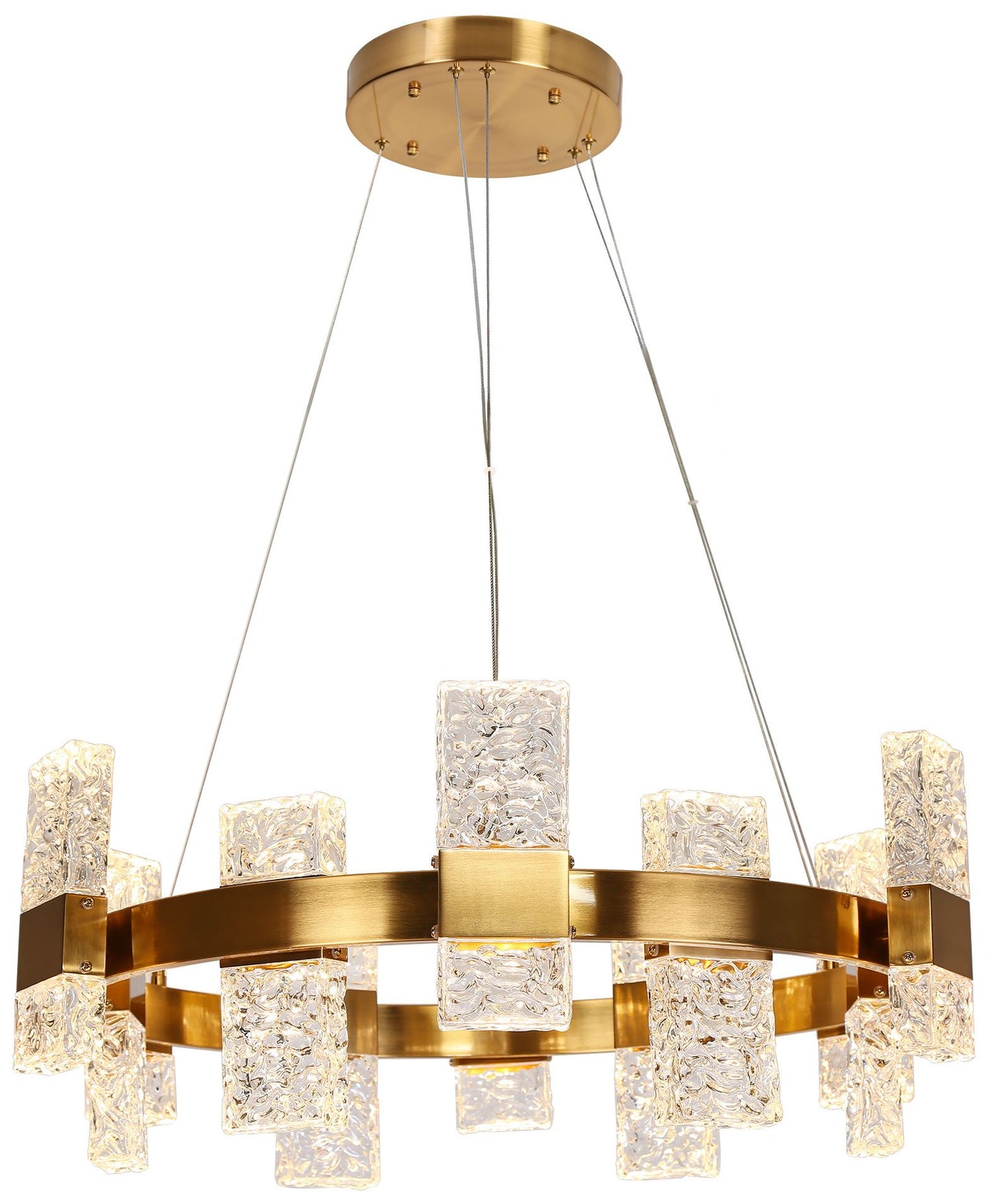 Tadeusz 24-Light LED Glass Drum Chandelier