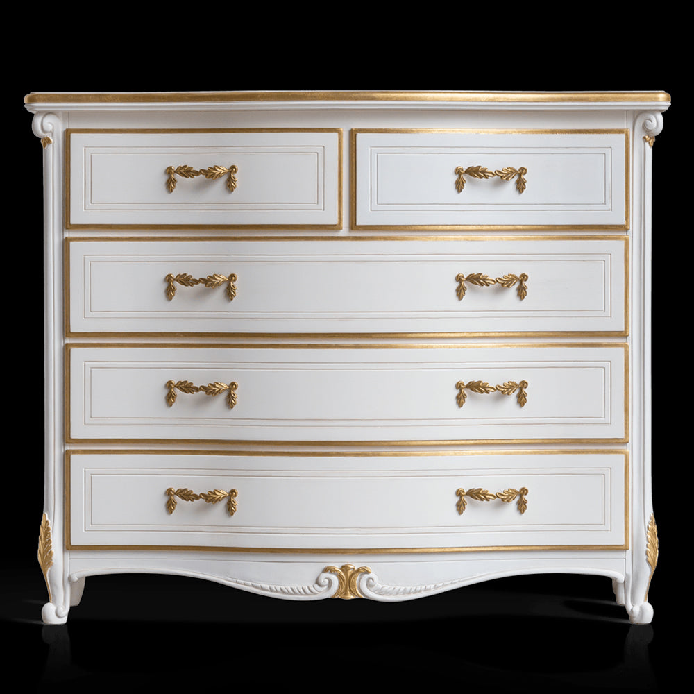 Tall Classic Louis Style Chest Of Drawers